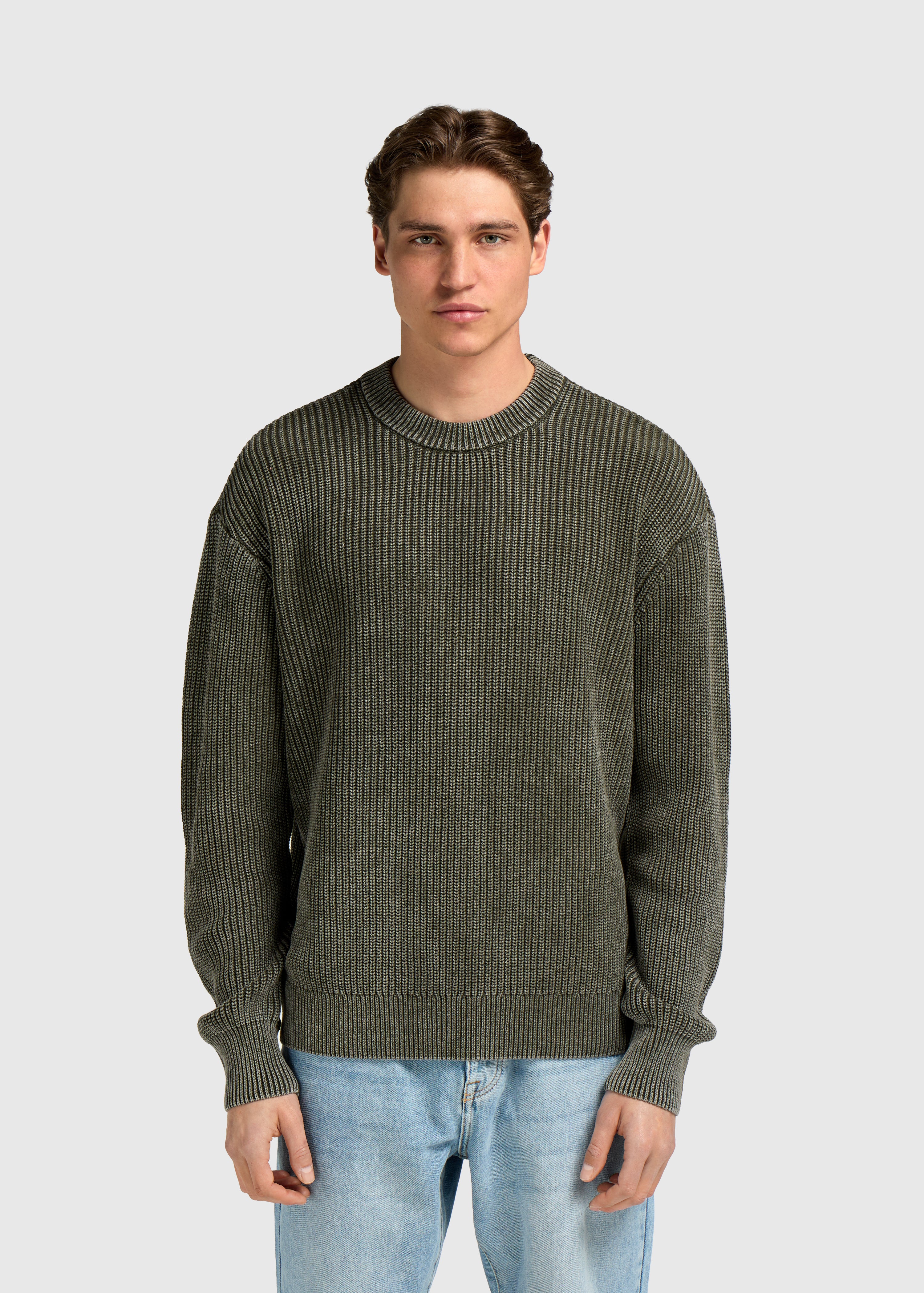 Washed Knit Crewneck - Chimera Green