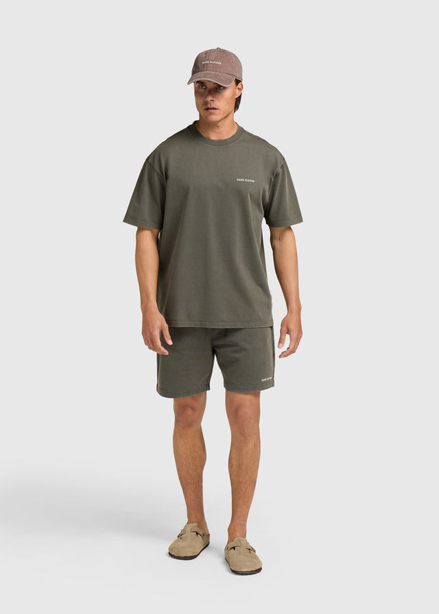 T-shirt essentiel délavé - Vert chimère