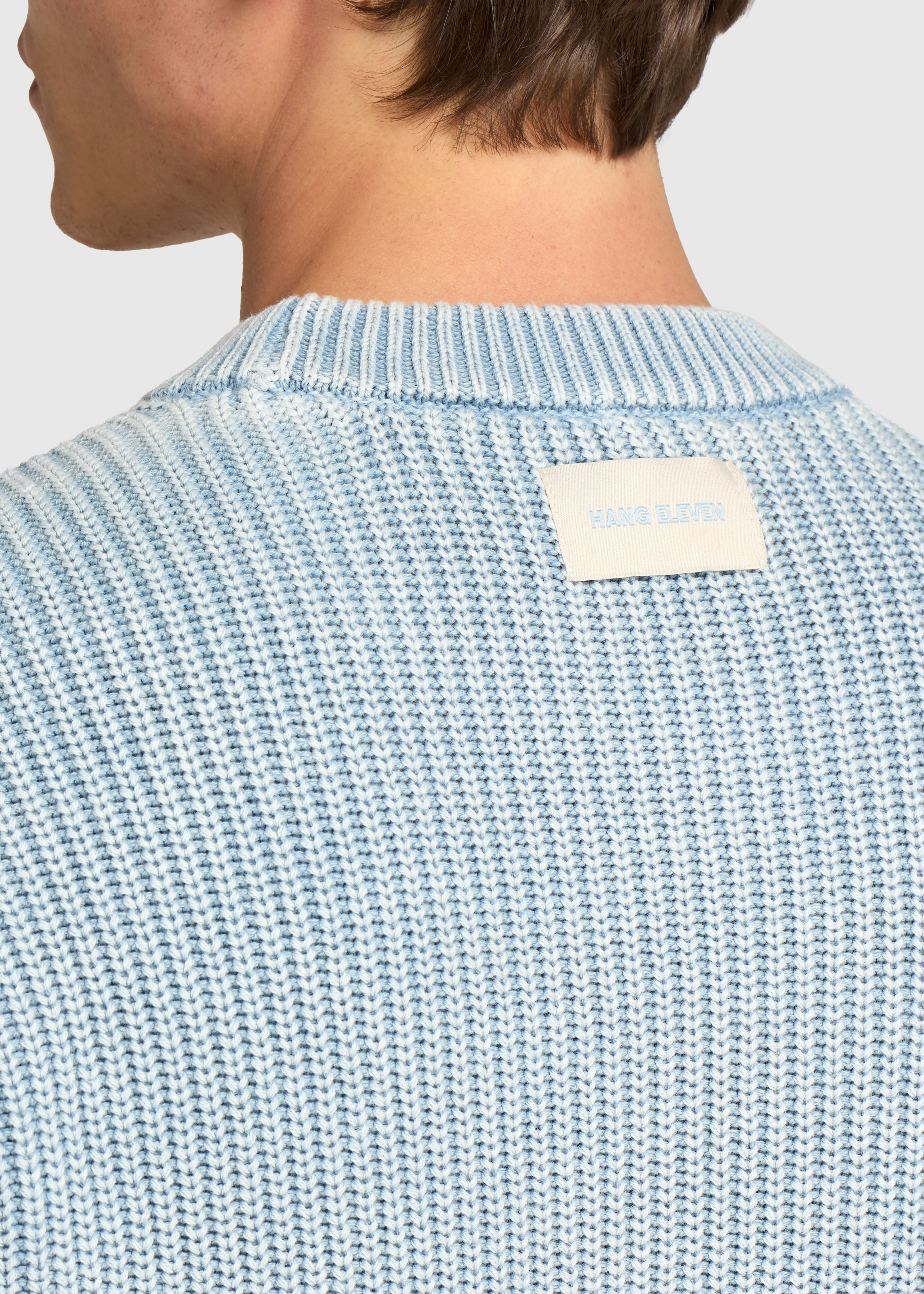 Washed Knit Crewneck - Light Blue