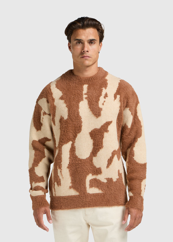 Hairy Glacier Knit - Brown