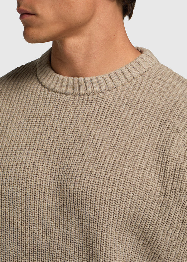 Clean Cable Knit - Warm Sand