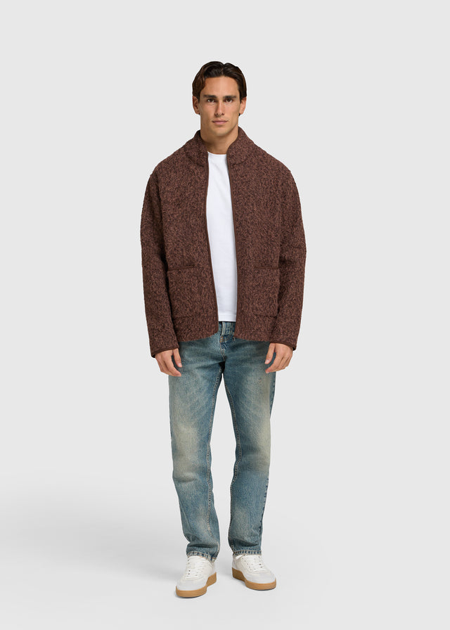 Soft Zip Jacket - Brown