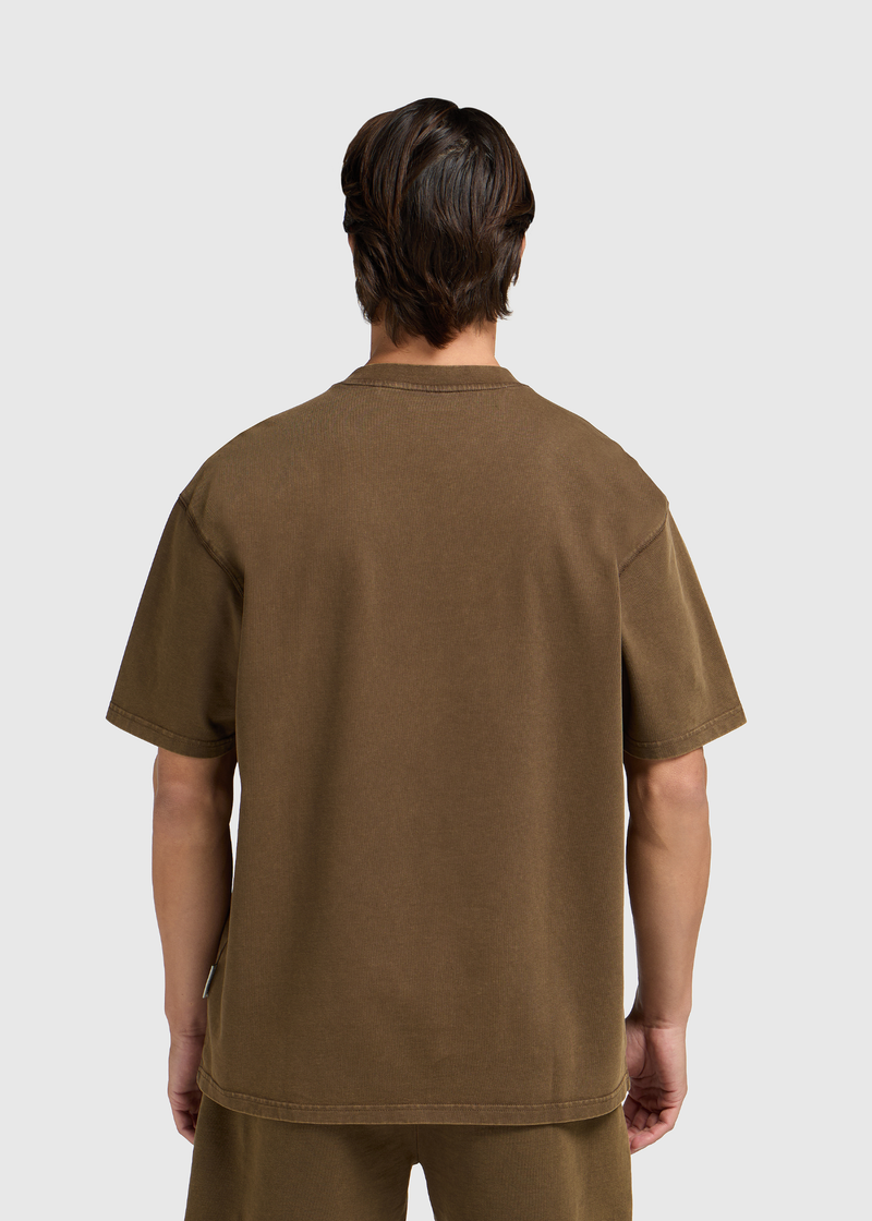 Washed Essential Tee - Brown