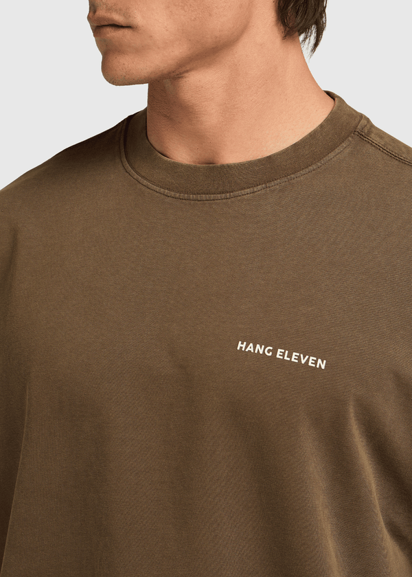 Washed Essential Tee - Brown