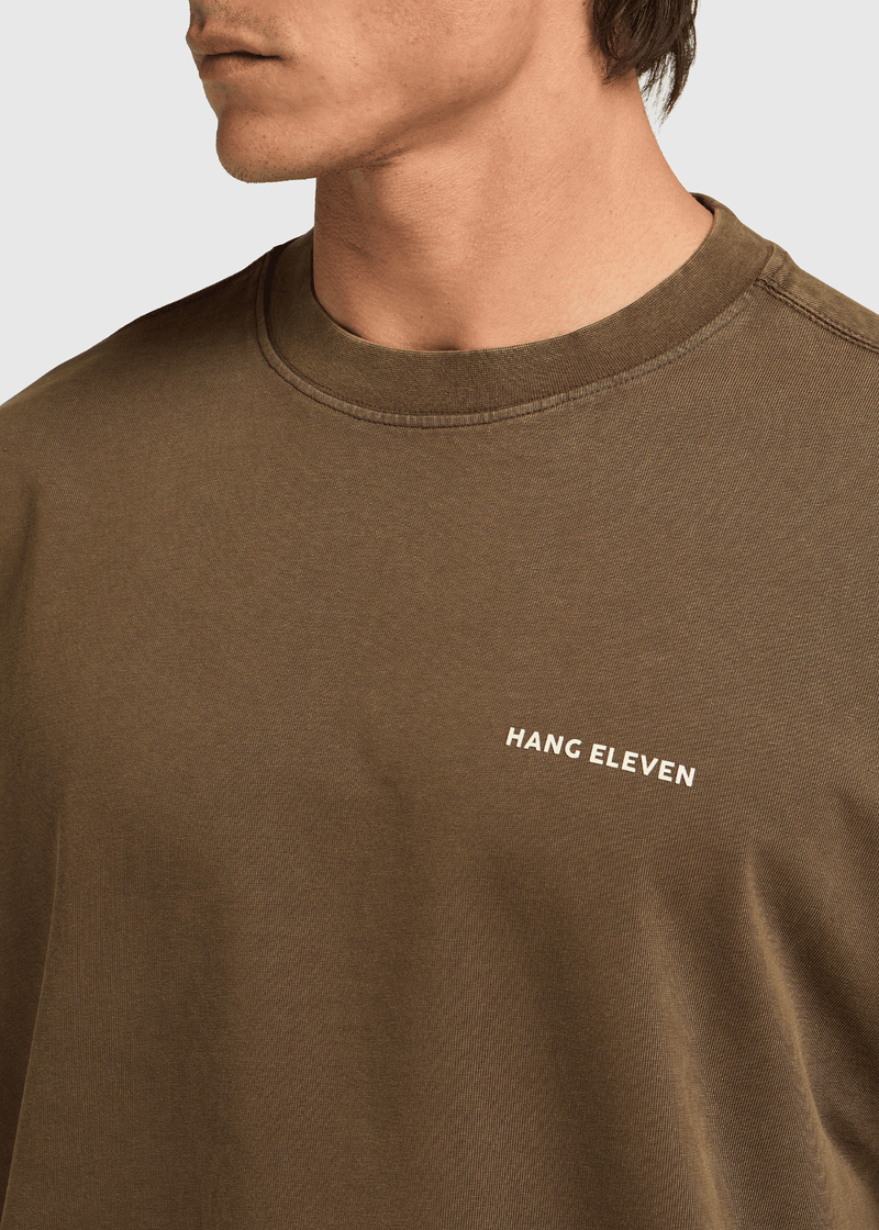 Washed Essential Tee - Brown