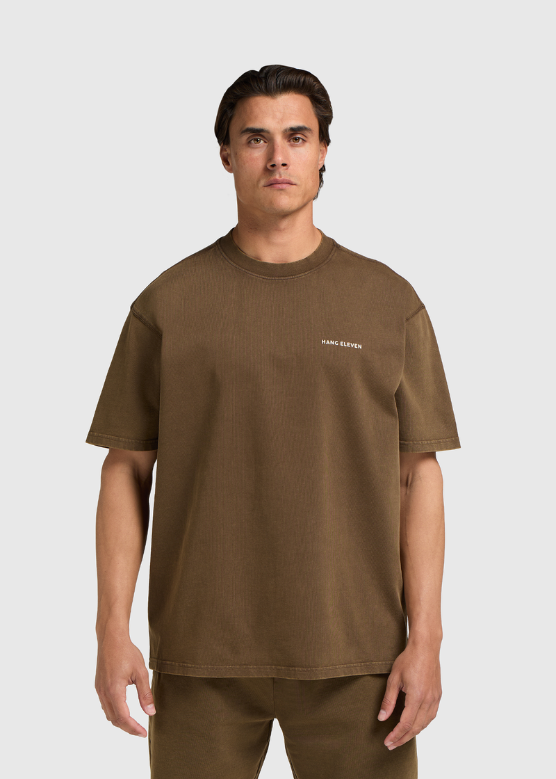 Washed Essential Tee - Brown