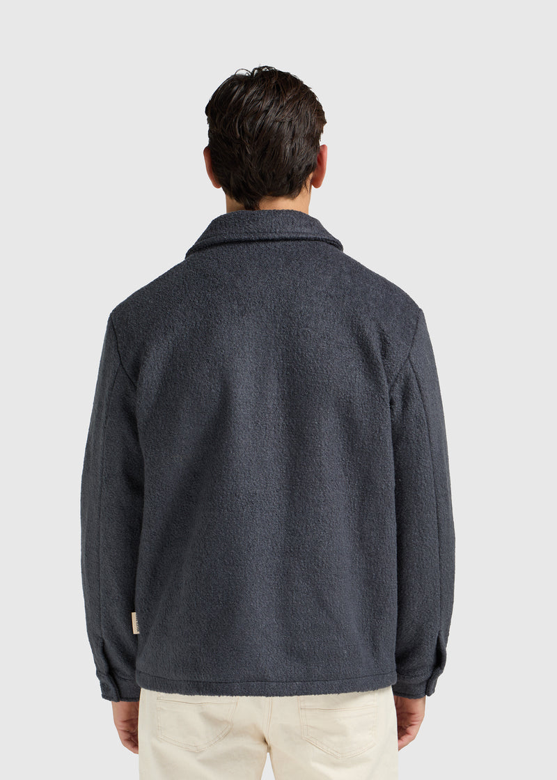 Premium Wool Jacket - Navy Blue