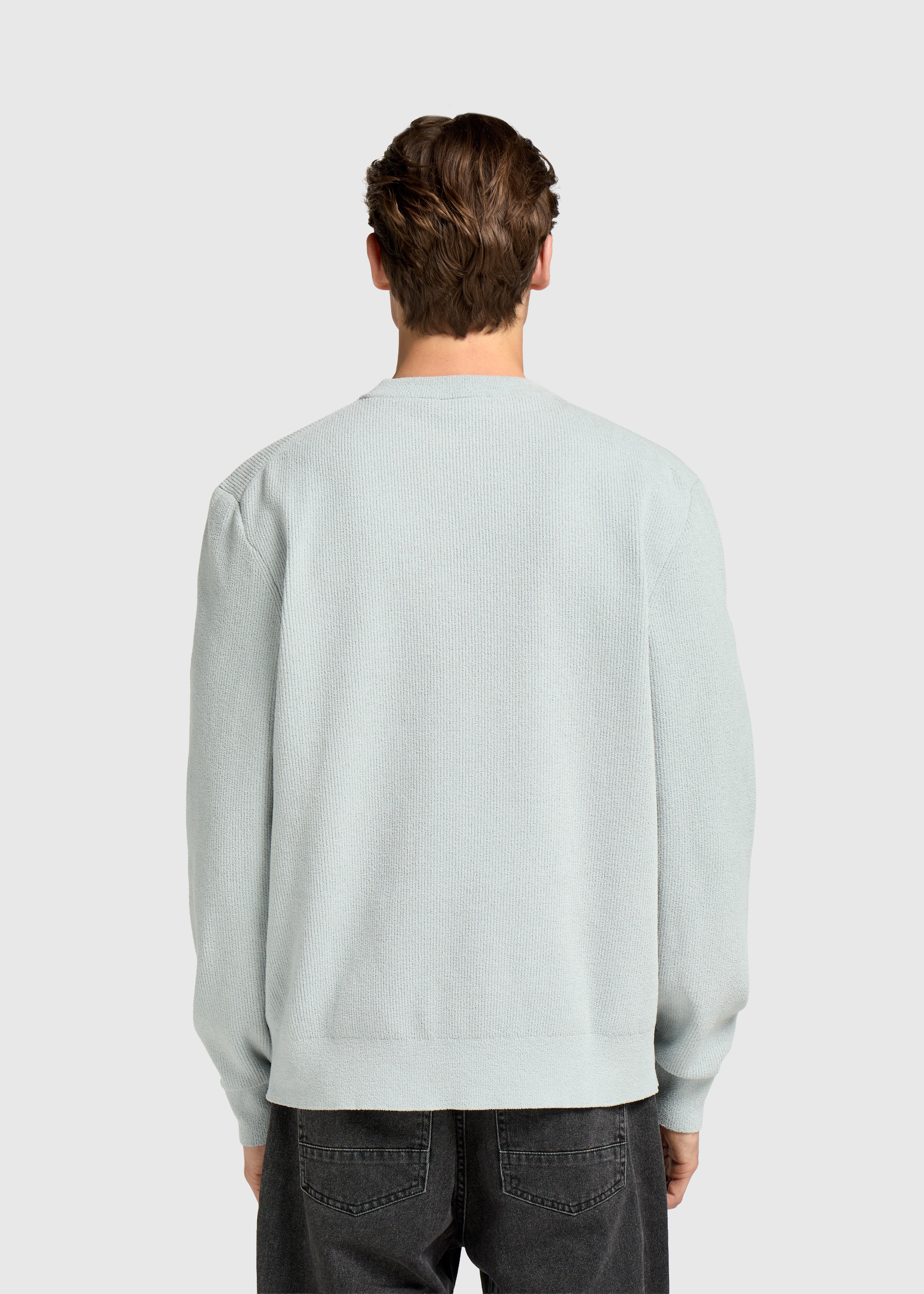 Structure Knit Crewneck - Light Blue