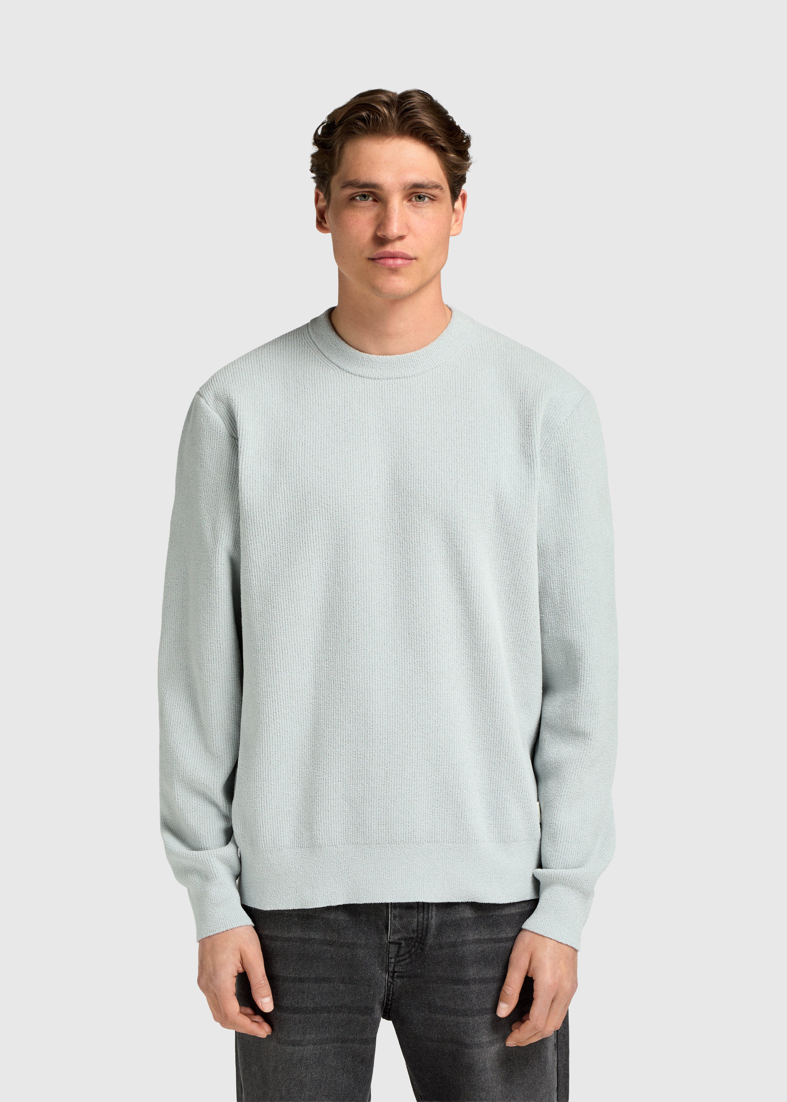 Structure Knit Crewneck - Light Blue