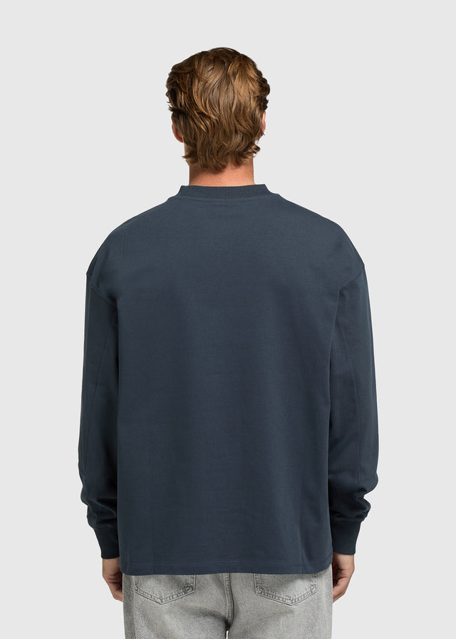 Vintage Washed Longsleeve - Marineblau