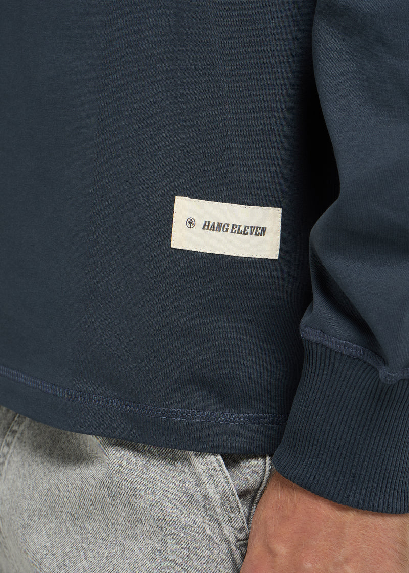 Vintage Washed Longsleeve - Marineblau