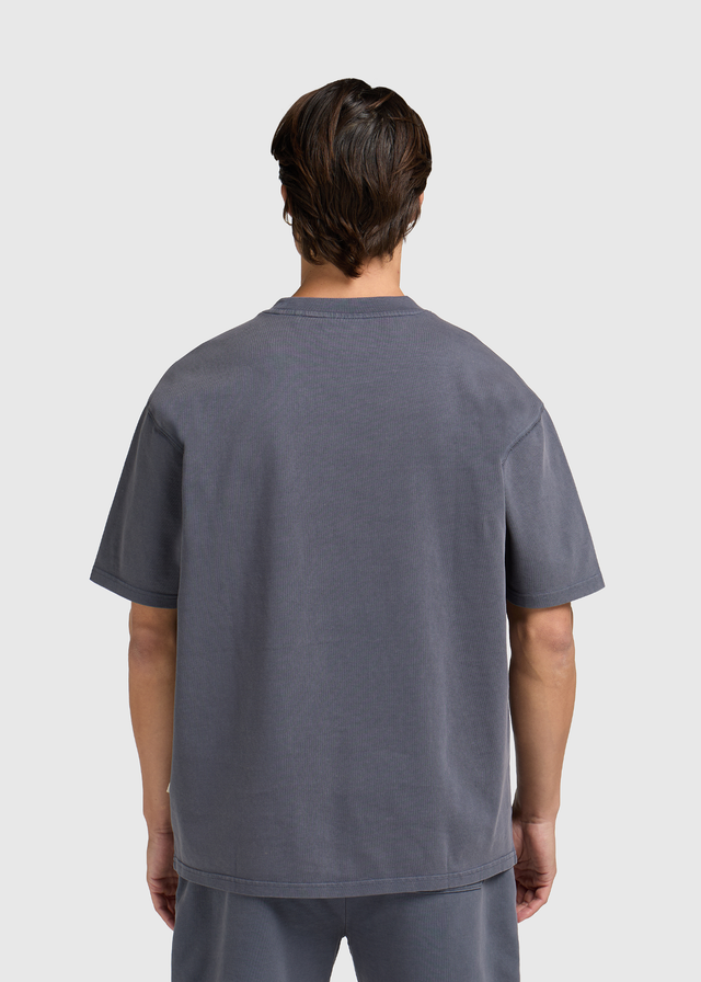 Gewaschenes Essential T-Shirt – Schieferblau