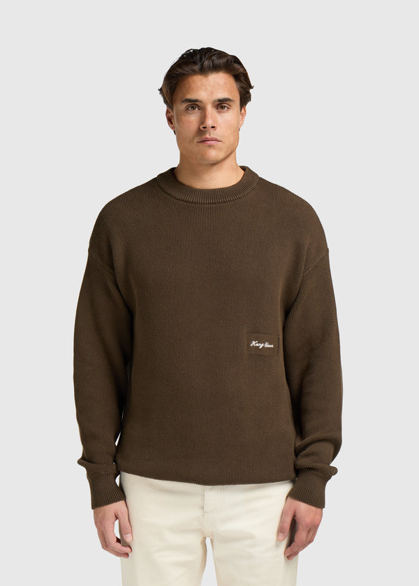 Embro Knit Crewneck - Espresso