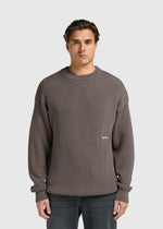 Embro Knit Crewneck - Stone Grey