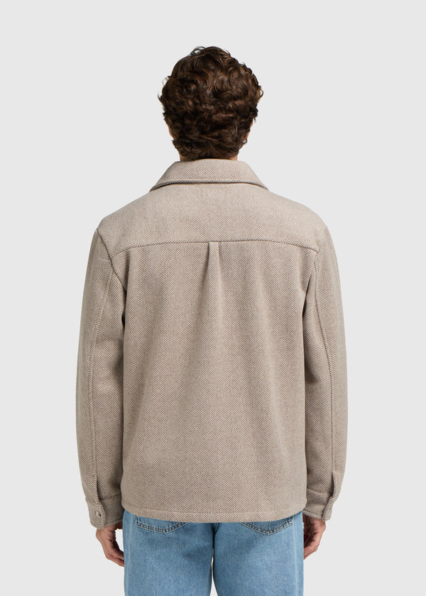 Herringbone Overshirt - Mocha