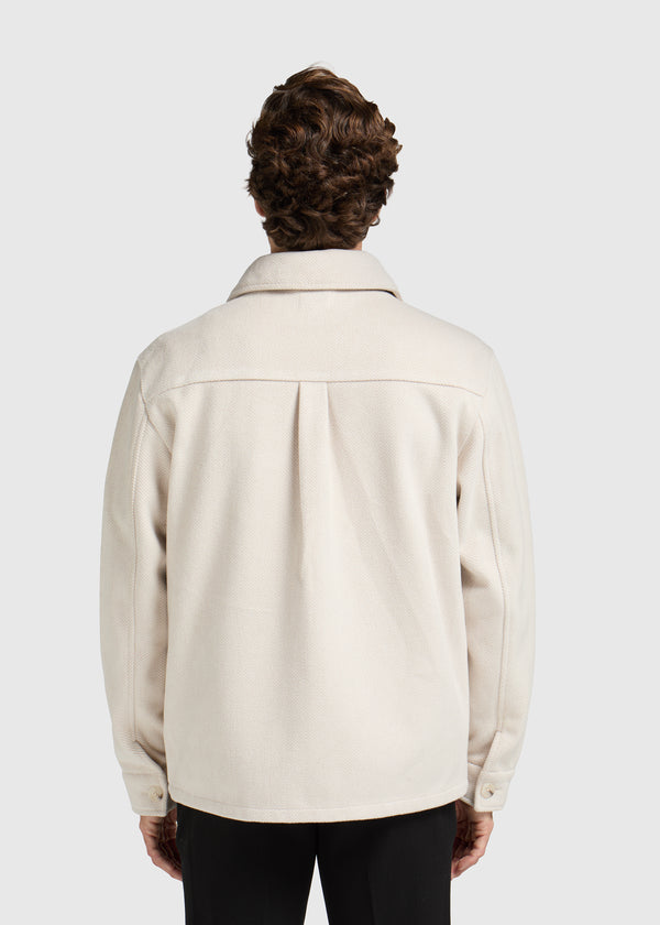 Herringbone Overshirt - Light Sand