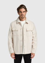 Herringbone Overshirt - Light Sand