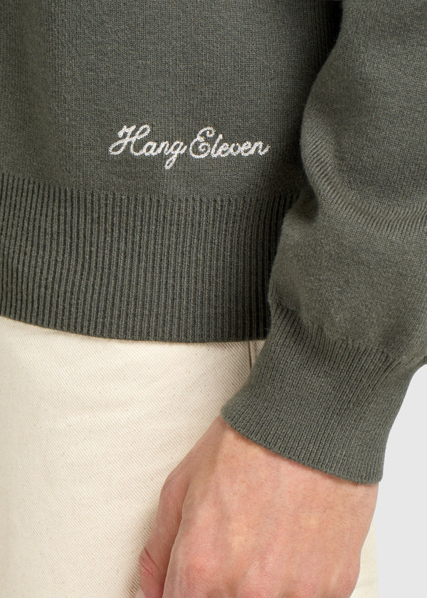 Compact Knit Crewneck - Chimera Green