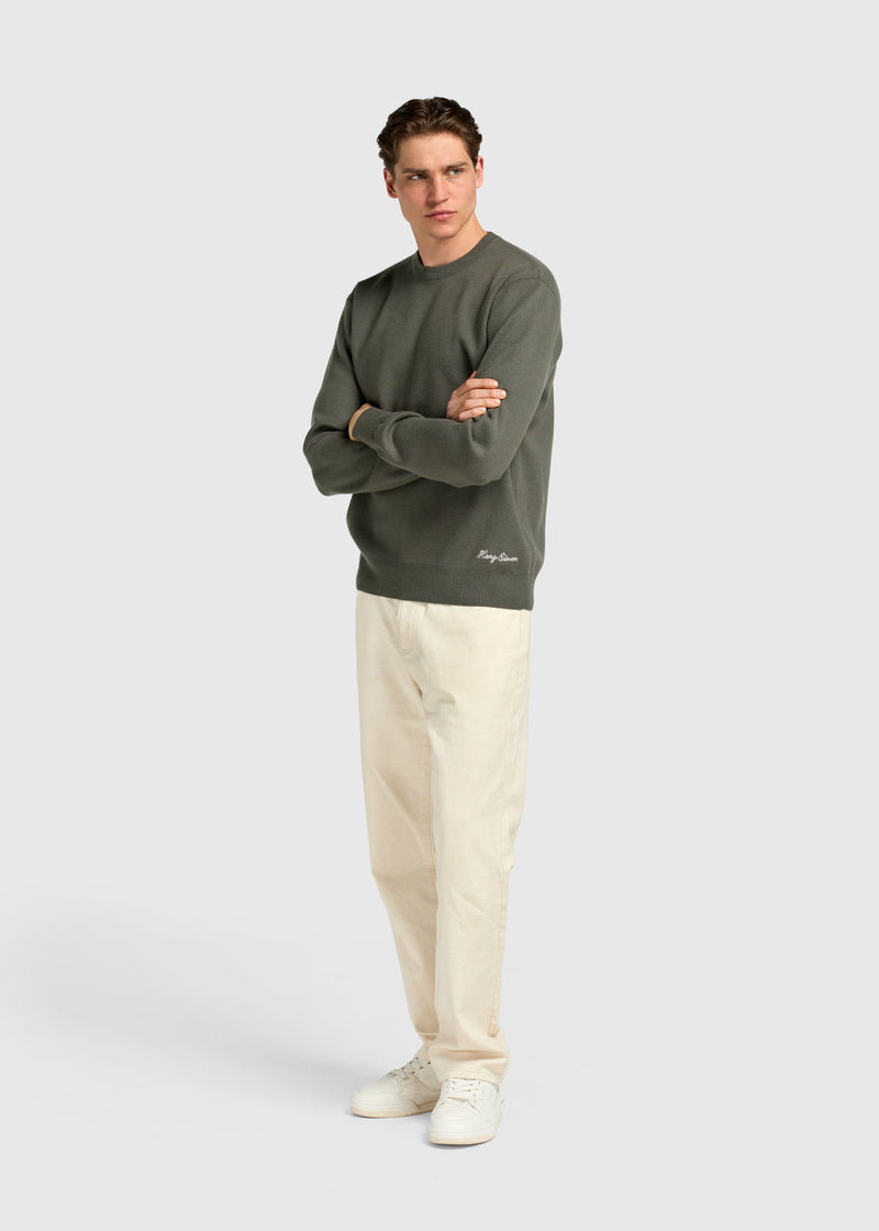 Compact Knit Crewneck - Chimera Green