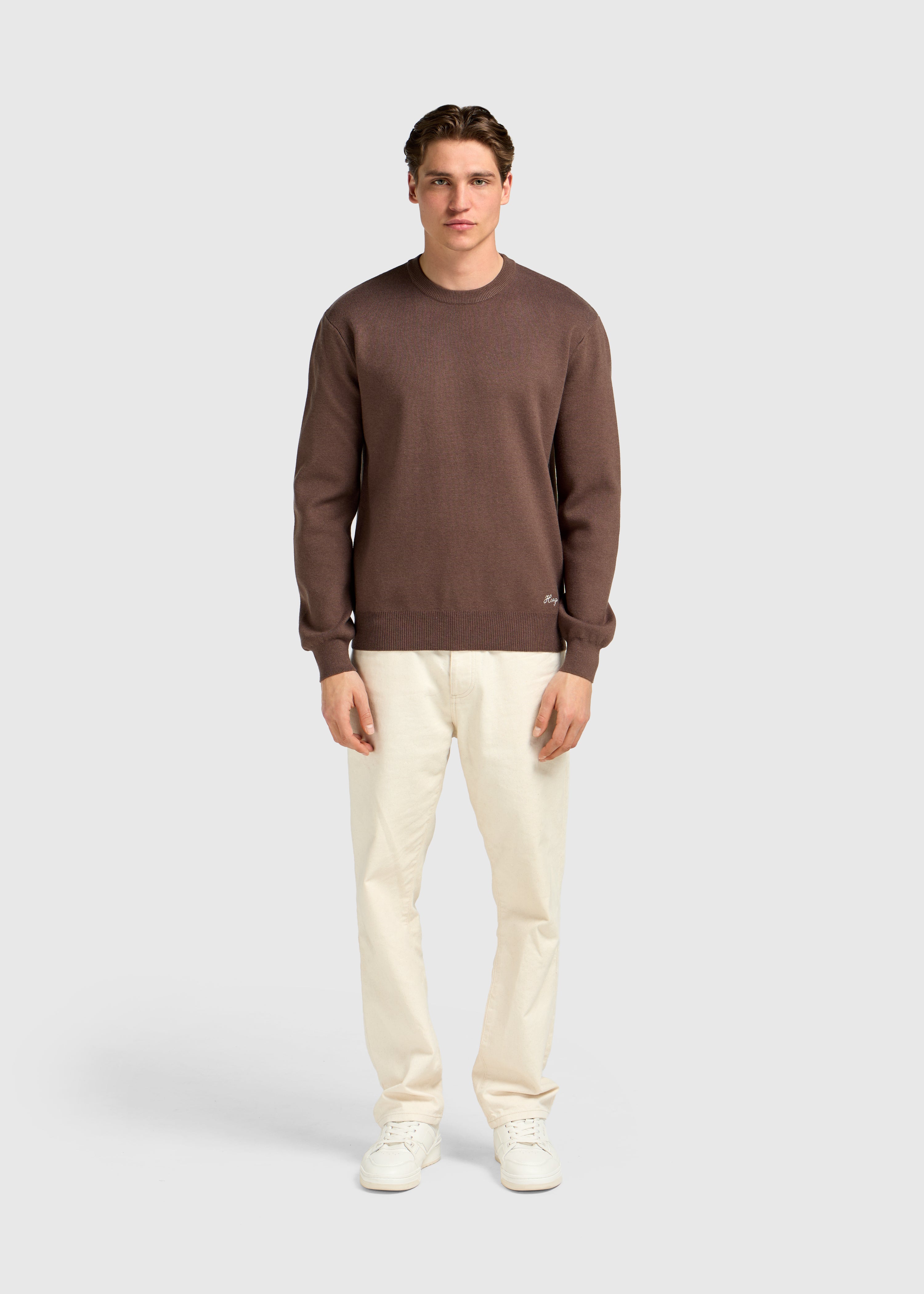 Compact Knit Crewneck - Espresso
