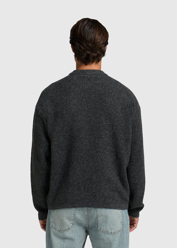 Relaxed Knit Crewneck - Anthracite