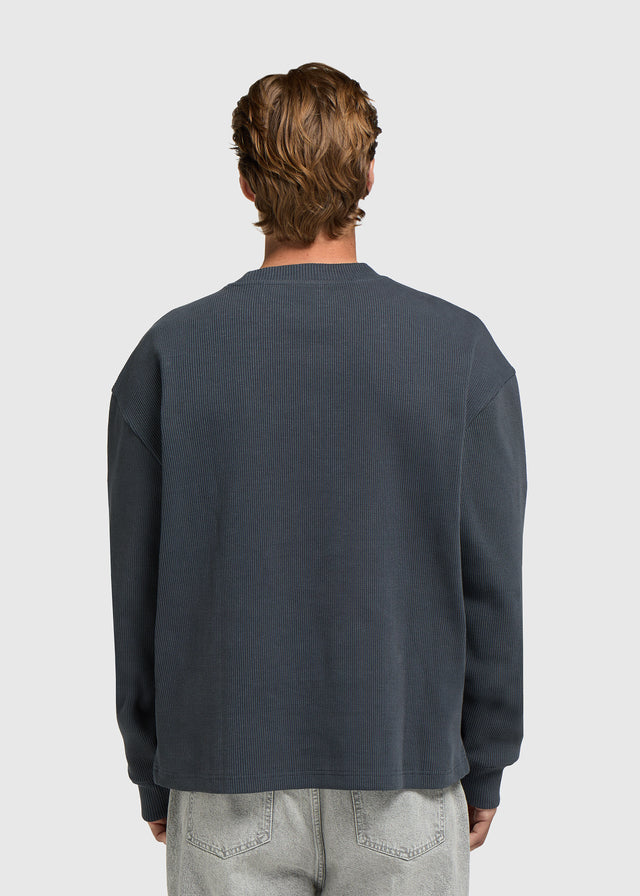 Vertical Rib Longsleeve - Ombre Blue