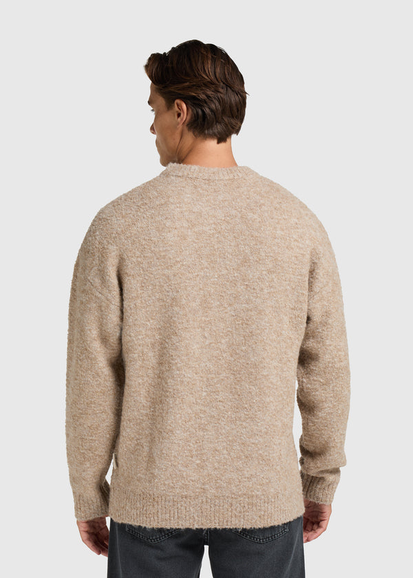 Bouclé Logo Knit - Sand