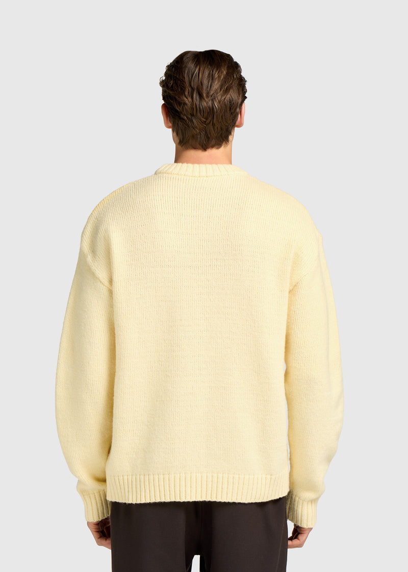 Heavy Knit Crewneck - Pastel Yellow