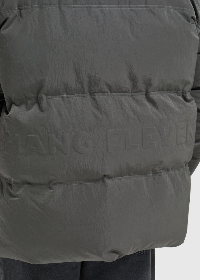 Hooded Puffer Jacket - Grey
