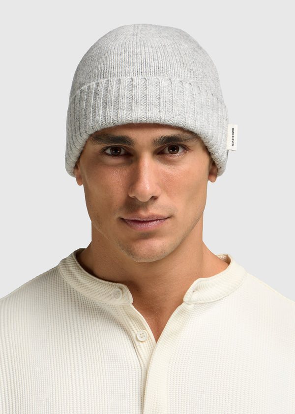 Wool Beanie - Grey Melee