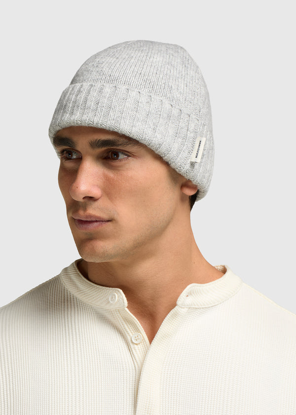 Wool Beanie - Grey Melee