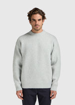 Cozy Knit Crewneck - Grey Melee
