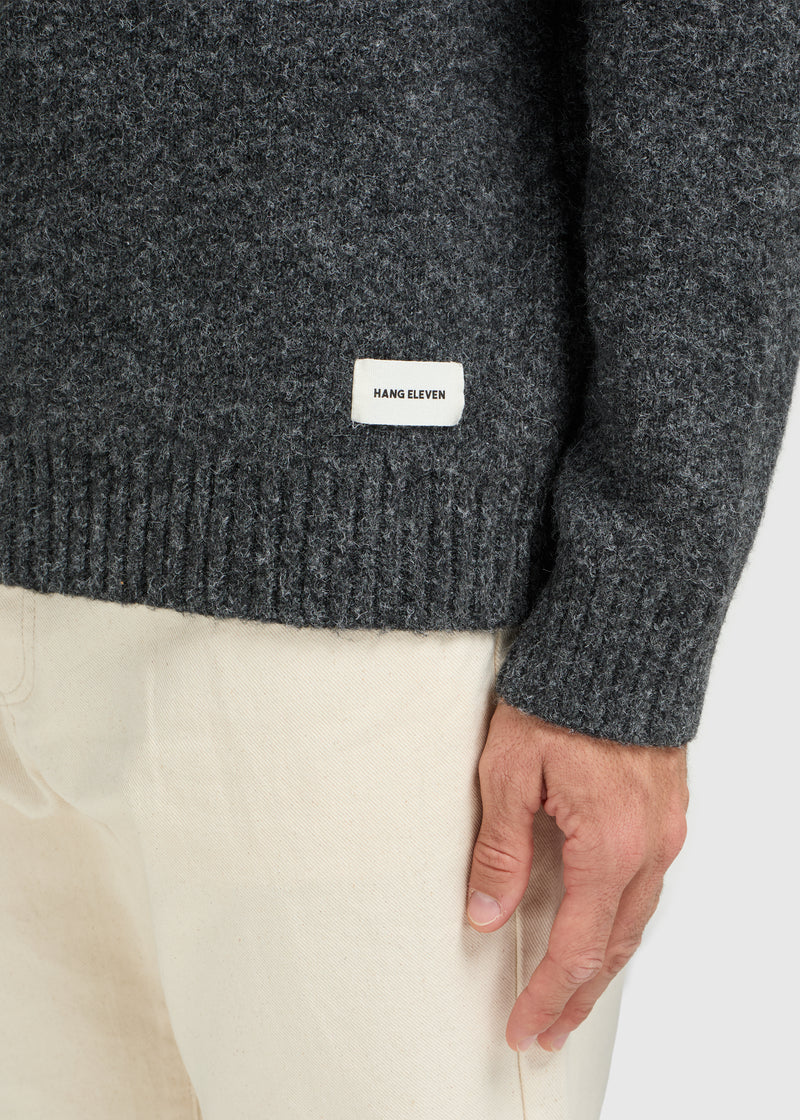 Cozy Knit Crewneck - Anthracite