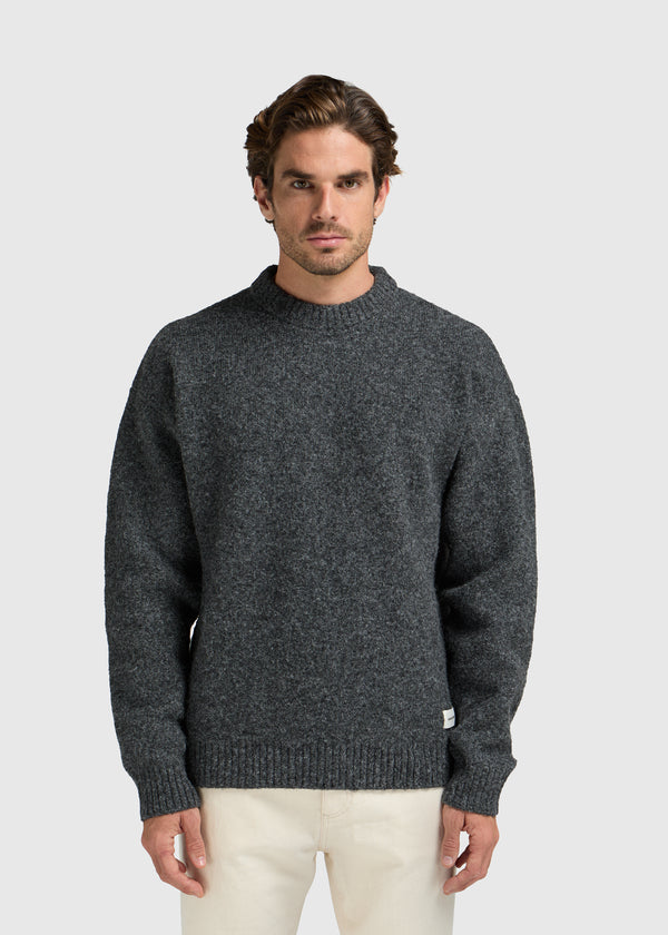 Cozy Knit Crewneck - Anthracite