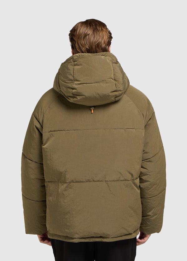 Ripstop Hooded Puffer - Olive Green