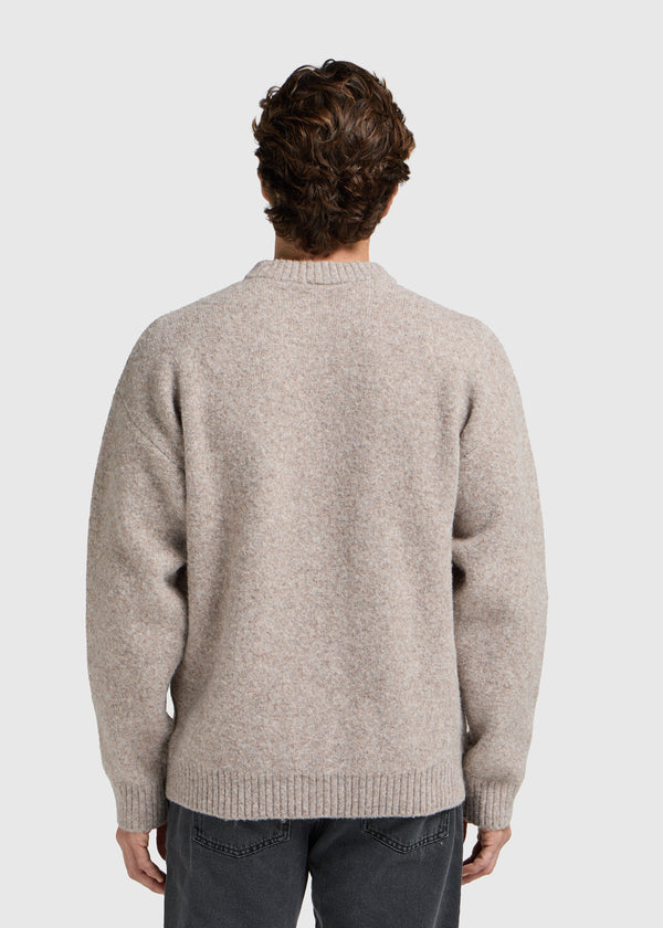 Cozy Knit Crewneck - Taupe