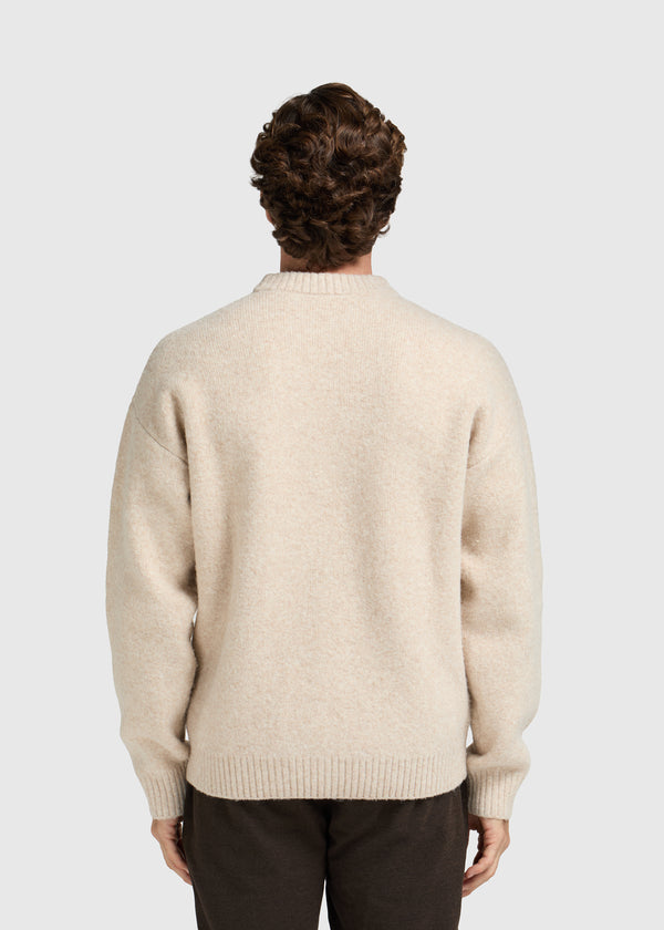 Cozy Knit Crewneck - Light Sand