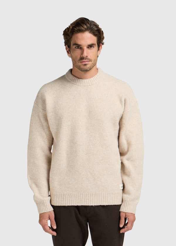 Cozy Knit Crewneck - Light Sand