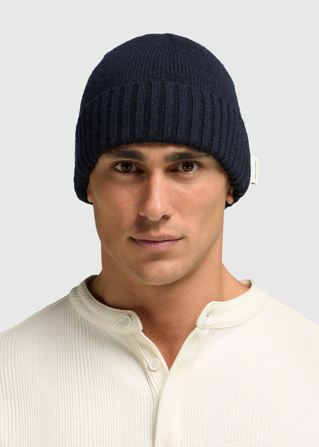 Wool Beanie - Navy Blue