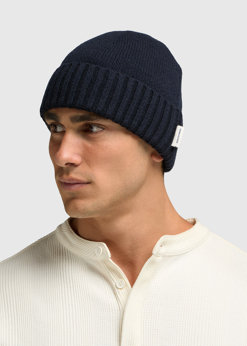 Wool Beanie - Navy Blue