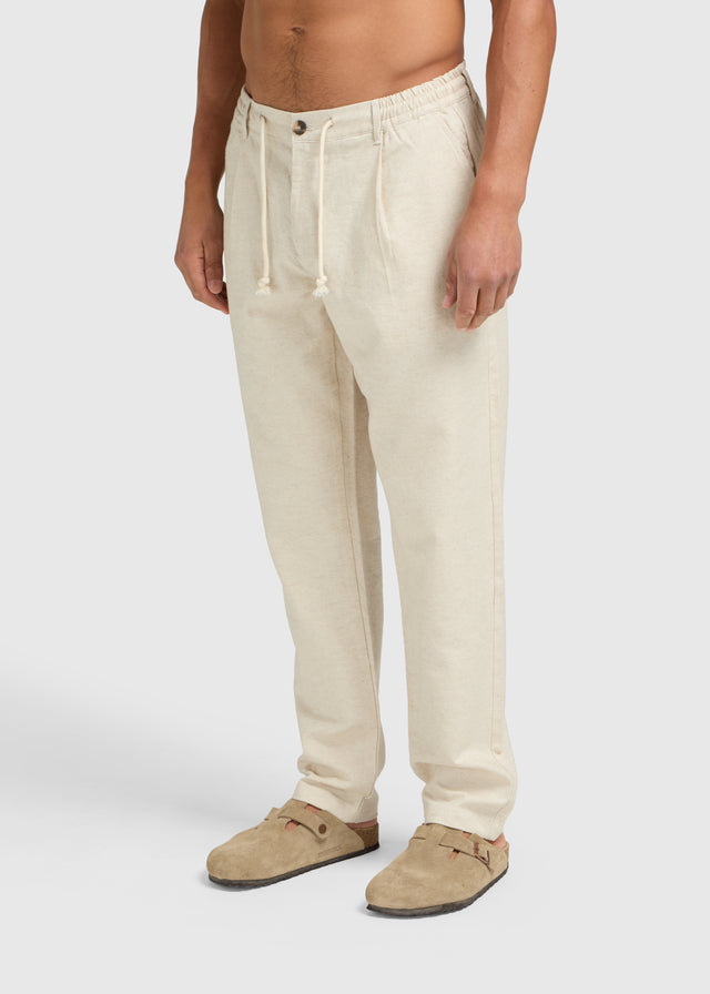 The Straight Linen Pants - Sand