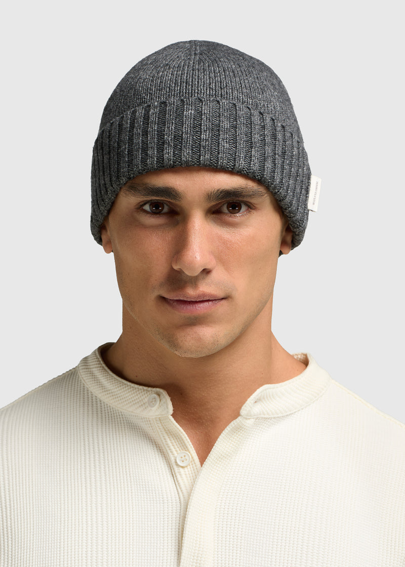 Wool Beanie - Anthracite