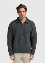 Cozy Knit Polo - Anthracite