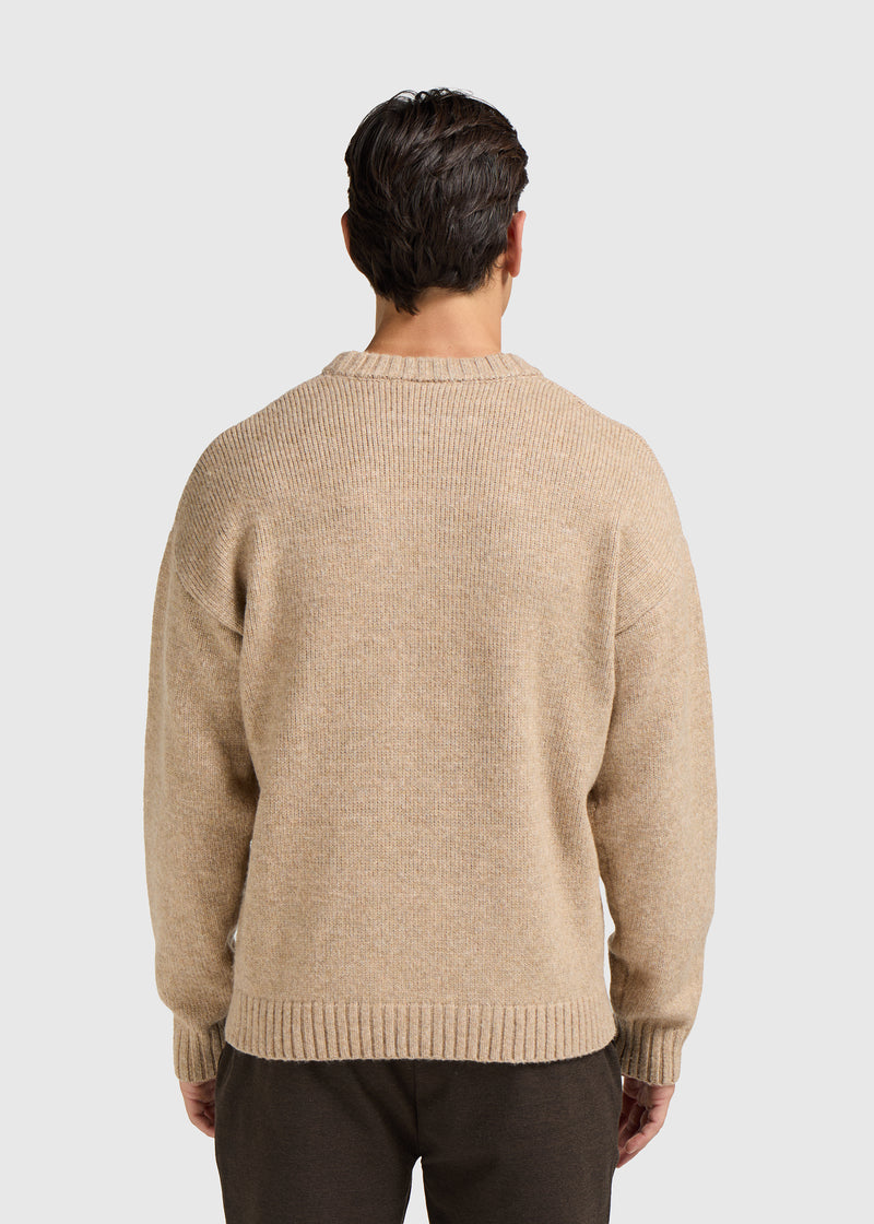 Thomas Knit Crewneck - Dark Sand