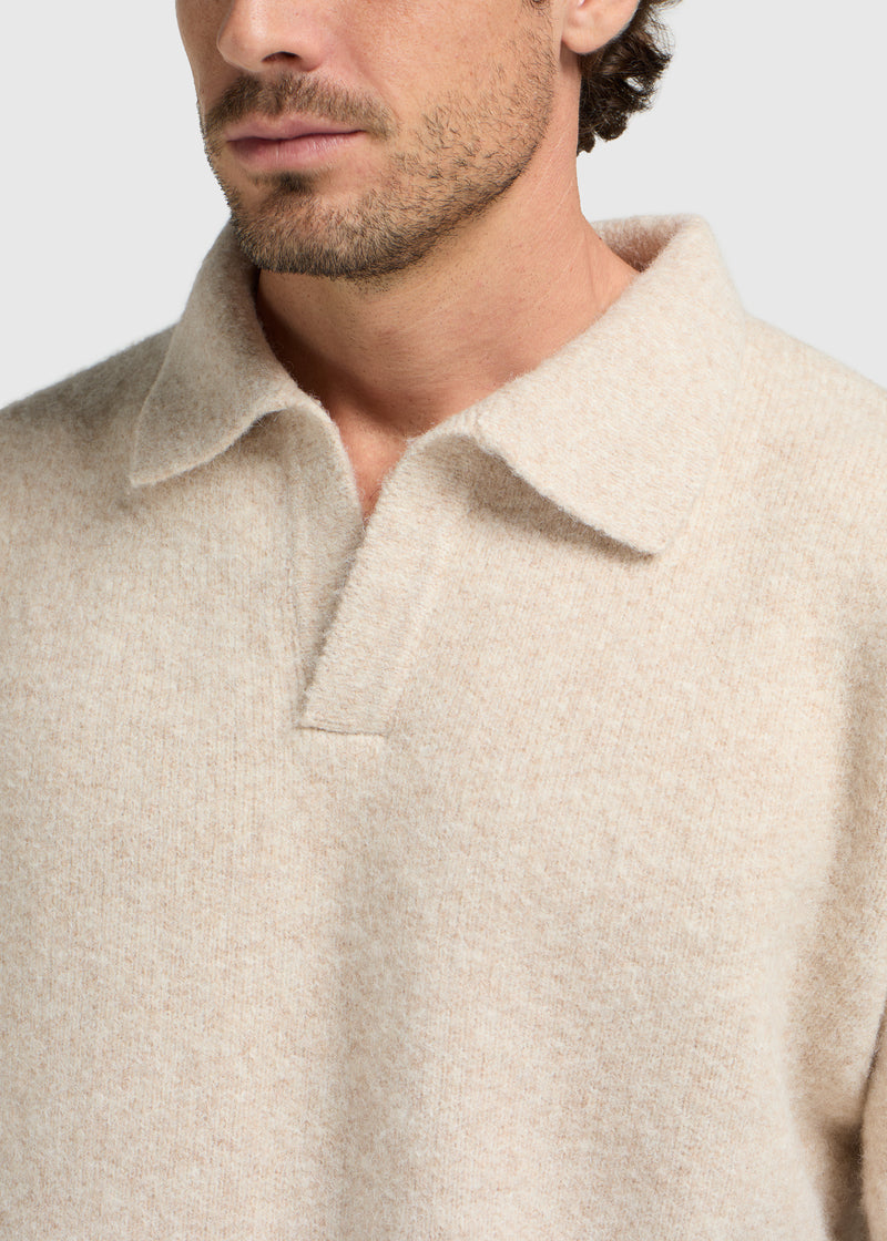 Polo en Tricot Confortable - Beige Clair