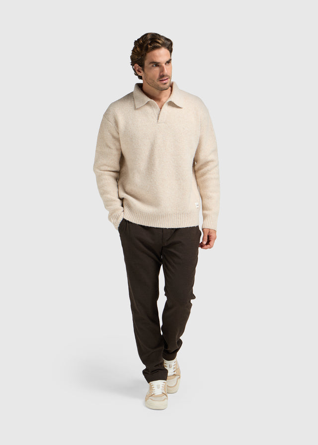Polo en Tricot Confortable - Beige Clair