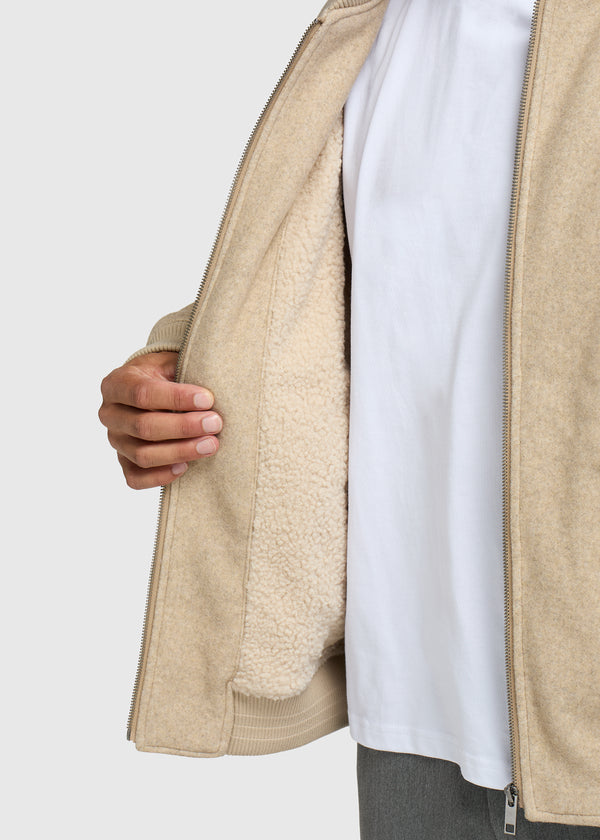 Woll-Bomberjacke – Sandmeliert