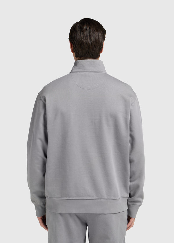 Pull demi-zip Premium Blanks - Gris délavé