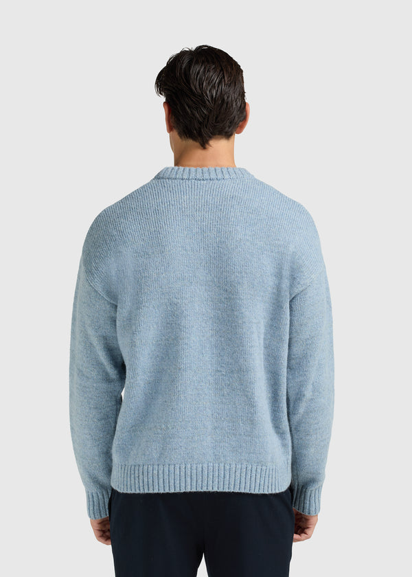 Heavy Knit Crewneck - Light Blue