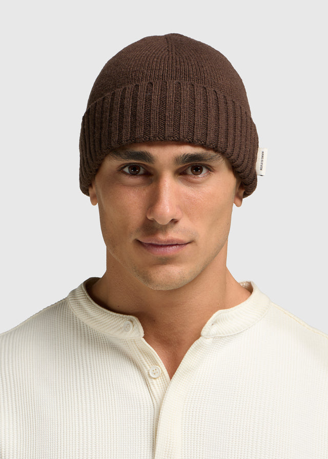 Wool Beanie - Brown